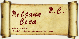Miljana Čiča vizit kartica